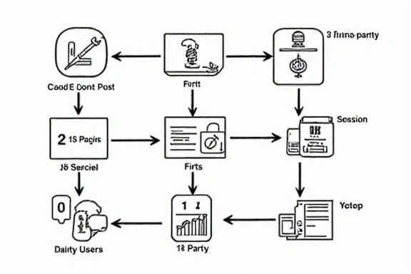 Diagram explaining cookie types and functions