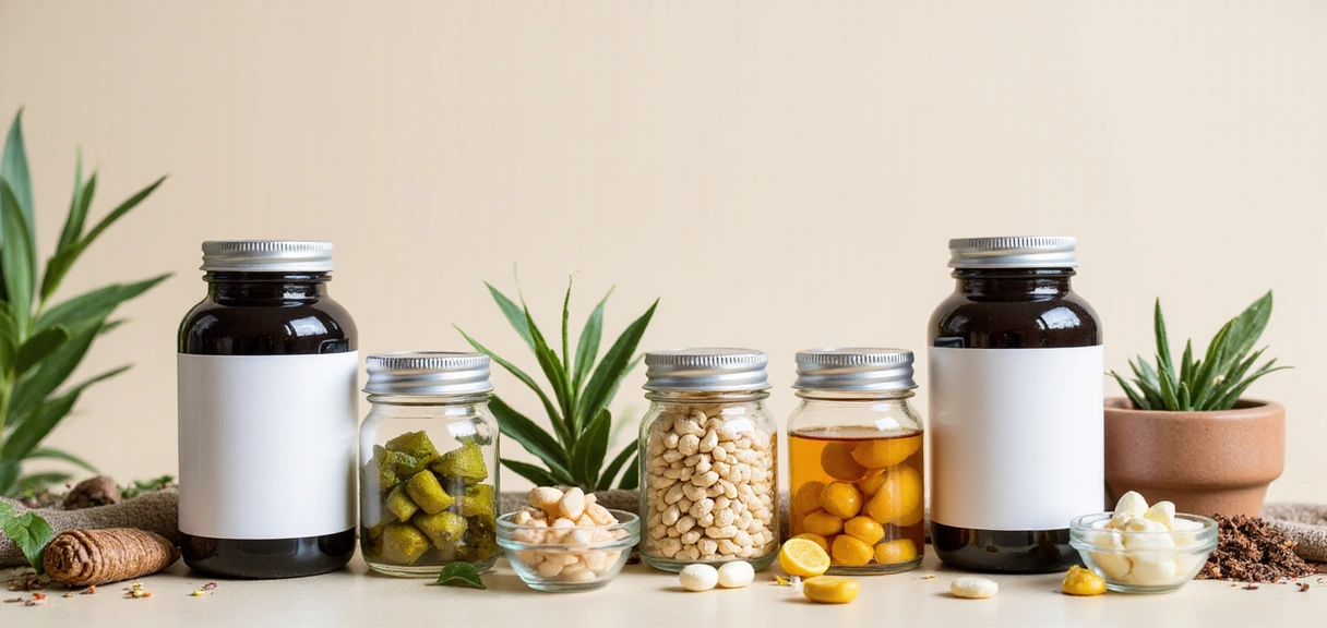 Promotional image of men's vitality supplements